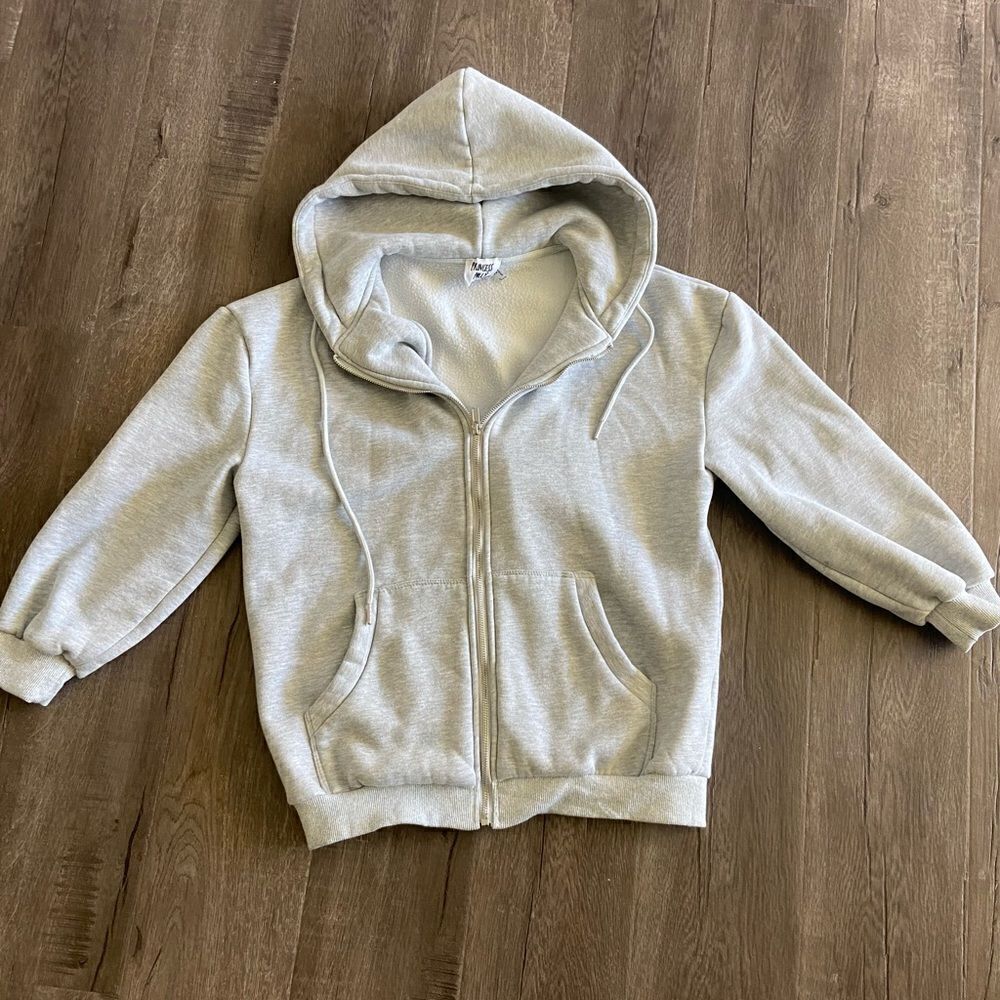 Princess Polly Gray Zip Up Hoodie - Picture 5 of 6